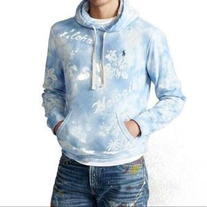 Polo Ralph Lauren Men's Medium Laguna Hawaiian Spa Terry Hoodie Sweatshirt NWT